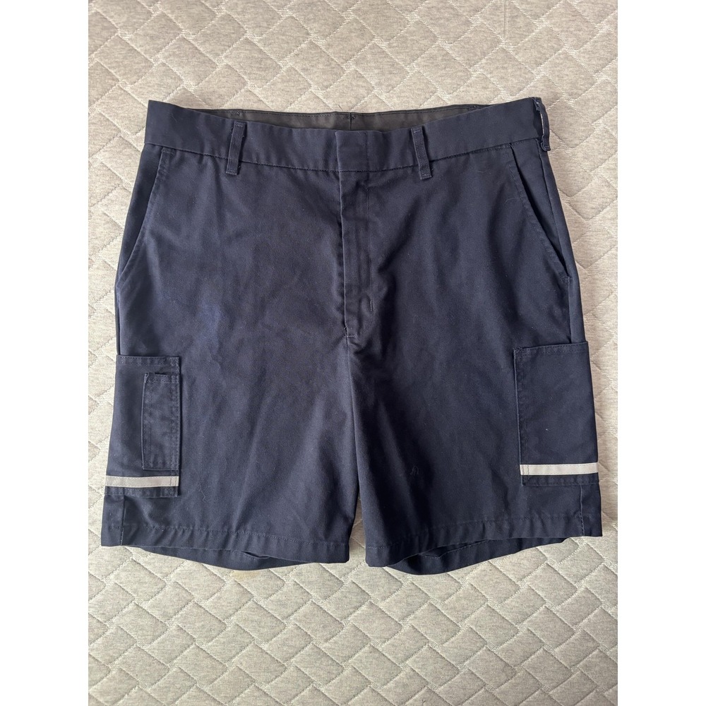 Fed Ex Stan Herman Cargo Shorts Mens 38 Blue 8 Inch Reflective Uniform Workwear